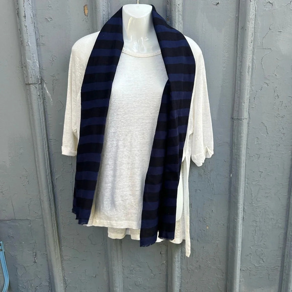 Kate Austin Cotton Striped Scarf, size 60” x 15” - Picture 4 of 8